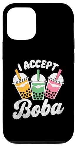 Hülle für iPhone 12/12 Pro Ich akzeptiere Boba Milk Tea Bubble Tea Boba Pearl Lover von Milk Tea Boba Pearl Lover Gifts