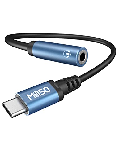 MillSO USB C auf 3,5mm Klinke Adapter USB C Aux Kopfhörer Adapter mit DAC Chip Type C Klinke Adapter für Samsung Galaxy S21/S20 Ultra/S20/Note20/10/S10, Xiaomi 9/8, Huawei P50/P40/30, OnePlus 8/7T/7 von MillSO