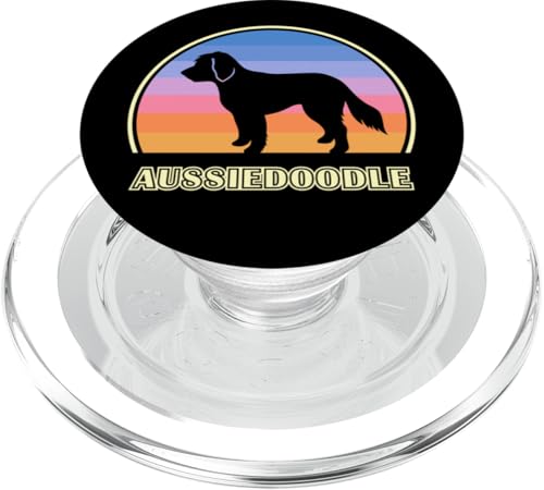 Aussiedoodle Vintage-Sonnenuntergangshund PopSockets PopGrip für MagSafe von Miller Sye