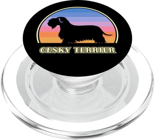 Cesky Terrier Vintage-Sonnenuntergangshund PopSockets PopGrip für MagSafe von Miller Sye