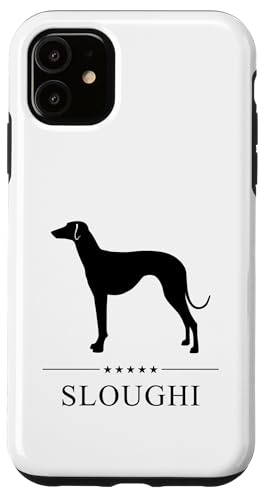 Hülle für iPhone 11 Schwarze Silhouette von Sloughi von Miller Sye