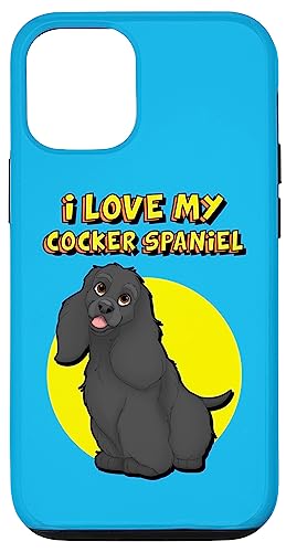 Hülle für iPhone 12/12 Pro Ich liebe meinen schwarzen Cockerspaniel von Miller Sye