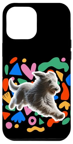 Hülle für iPhone 12 Pro Max Scottish Deerhound, Hund mit buntem Design von Miller Sye