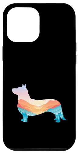 Hülle für iPhone 12 Pro Max Strickjacke Welsh Corgi Nature Wanderhund Sunrise Adventure von Miller Sye