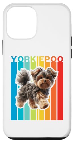 Hülle für iPhone 12 mini Farbenfroher Yorkiepoo von Miller Sye