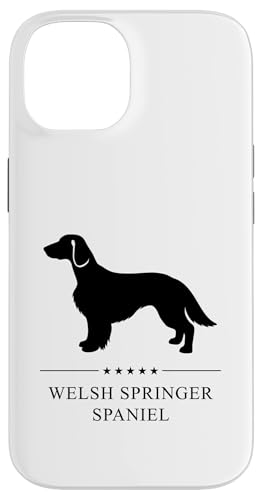 Hülle für iPhone 14 Welsh Springer Spaniel Hund, schwarze Silhouette von Miller Sye