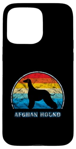 Hülle für iPhone 15 Pro Max Afghanischer Hund im Vintage-Design von Miller Sye