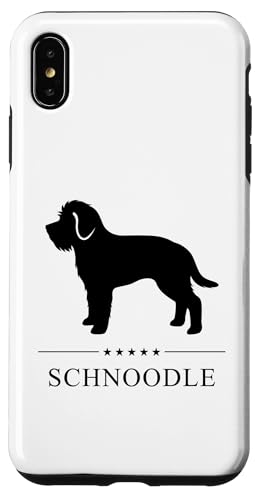 Hülle für iPhone XS Max Schnoodle Dog, schwarze Silhouette von Miller Sye