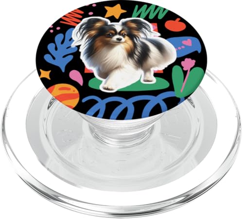 Papillon verspieltes Design Hund PopSockets PopGrip für MagSafe von Miller Sye