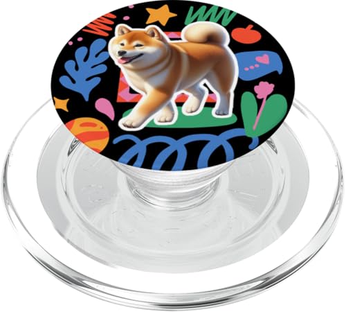 Shiba Inu verspieltes Design Hund PopSockets PopGrip für MagSafe von Miller Sye