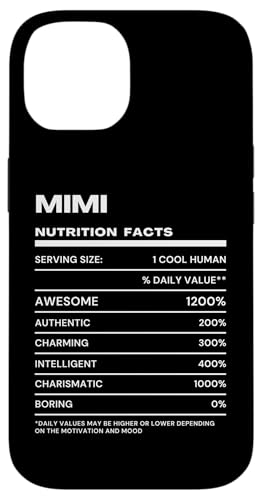 Hülle für iPhone 14 Mimi Durchschnittliche Nährwerte Name Lustig von Mimi Nutrition Facts Name Funny Birthday