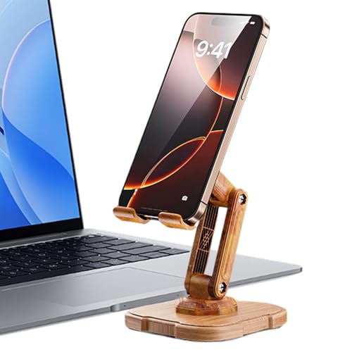 Desk Phone Stand, Foldable Phone Holder, Multifunctional Mobile Phone Holder, 360 Rotating Foldable Phone Holder, Desktop Portable Cell Phone Stand for Offices, Home, and Travel Use von Mimoqk