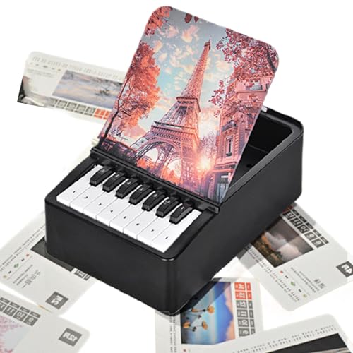 Piano Desk Calendar 2025, Creative Finger Piano Music Calendar with Light, Aesthetic Desk Calendar Featuring 32 Famous Songs, Perfect Room Decor for Desktop, Unique Gift Idea for Music Lovers von Mimoqk