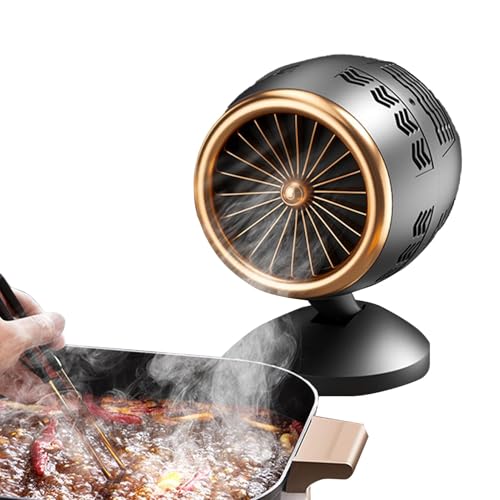 Portable Range Hood | Compact Cooking Hood | Desktop Range Hood with Double Filter | Low Noise Exhaust Fan for Rvs | Adjustable Angle Height & 2-Speed Grill Air Cleaner for Hot Pot Cooking von Mimoqk