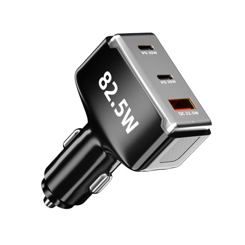 Superschneller USB-Typ-C-Autoladeadapter mit Mehreren Anschlüssen | Pd-Schnellladung für Mobiltelefone | Ideal für Familienreisen mit Mehreren Geräten | Hochgeschwindigkeits-Typ-C-Steckdose für Autos von Mimoqk