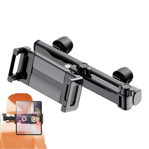 Tablet-Halterung, 24,2 x 15,2 x 11,3 cm, verstellbare Auto-Halterung, Teleskop-Halterung mit 360° Rotation, Sturdy Headrest Mount, Schwarz, perfekt für Reisen & Familienroadtrips, Schwarz von Mimoqk