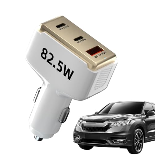 USB Typ C Ultra Schnell Multiport Auto Ladegerät Adapter | Schnelles Aufladen Pd für Mobiltelefone | Ideal für Familienreisen mit mehreren Geräten | Typ C Stecker High von Mimoqk