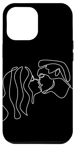 Hülle für iPhone 15 Plus Ein einzeiliges romantisches Paar, küssend, abstrakt, minimalistisch von Minimalism Art lovers