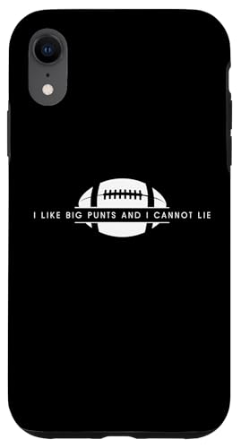 Hülle für iPhone XR Ich mag große Punts und ich kann nicht lügen - Funny American Football von Minimalist American Football Apparel Gifts