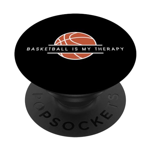 Basketball Is My Therapy - Lustiger Basketball-Liebhaber PopSockets Klebender PopGrip von Minimalist Basketball Apparel Gifts