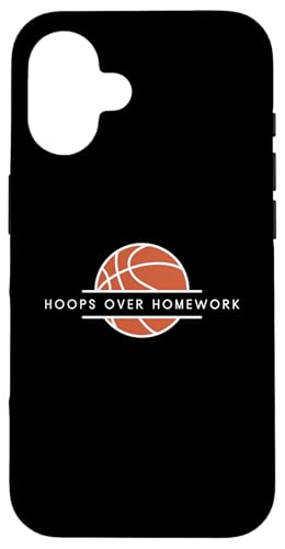 Hülle für iPhone 16 Hoops Over Homework - Lustiger Basketball-Liebhaber von Minimalist Basketball Apparel Gifts