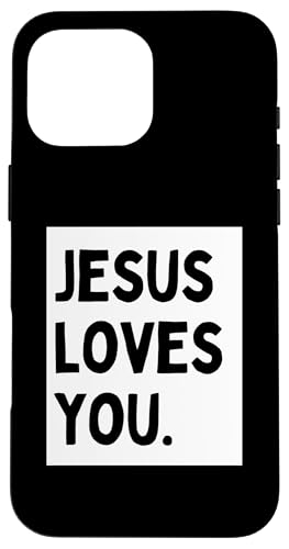 Hülle für iPhone 16 Pro Max Jesus liebt dich - Minimalistischer christlicher religiöser Jesus von Minimalist Christian Apparel Jesus Merch Gifts