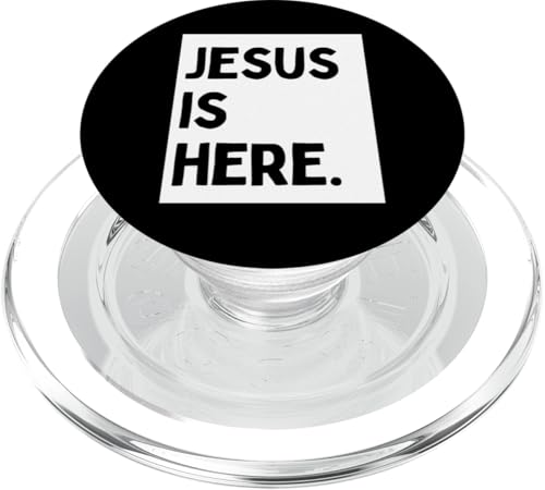 Jesus Is Here - Minimalistischer christlicher religiöser Jesus PopSockets PopGrip für MagSafe von Minimalist Christian Apparel Jesus Merch Gifts