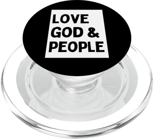 Liebe Gott und die Menschen - Minimalistischer christlicher religiöser Jesus PopSockets PopGrip für MagSafe von Minimalist Christian Apparel Jesus Merch Gifts