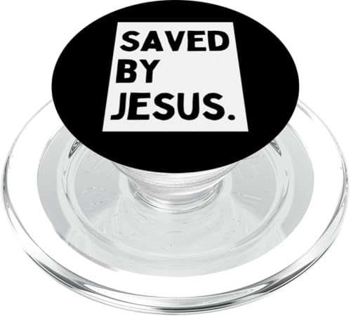 Saved By Jesus - Minimalistischer christlicher religiöser Jesus PopSockets PopGrip für MagSafe von Minimalist Christian Apparel Jesus Merch Gifts