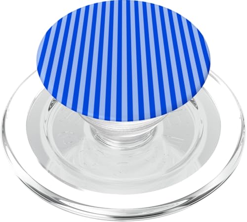 Niedliche blaue und hellblaue vertikale Streifen mädchenhaft gestreift PopSockets PopGrip für MagSafe von Minimalist Geometric Striped Lines Patterns