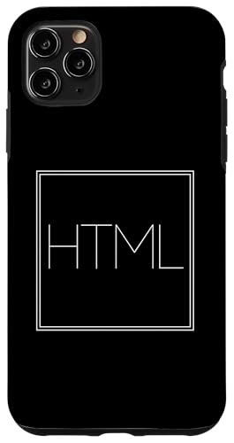 Hülle für iPhone 11 Pro Max HTML - Lustige minimalistische Programmiersprache von Minimalist Words Apparel Gifts