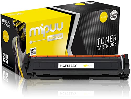 Mipuu Toner kompatibel für HP CF532A 205A Yellow Gelb für HP Color Laserjet Pro M154 MFP M180 MFP M180N MFP M181 MFP M181FW Druckerpatrone von Mipuu