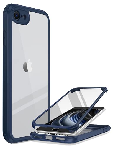 Miracase 360 Grad Hülle kompatibel mit iPhone SE 2022/ SE 2020/ iPhone 8, Ganzkörper Schutzhülle mit eingebauter Glas Displayschutzfolie, Stoßfeste Fullbody Handyhülle, Blau Miracase 360 Grad Hülle kompatibel mit iPhone SE 2022/ SE 2020/ iPhone 8, Ganzkörper Schutzhülle mit eingebauter Glas Displayschutzfolie, Stoßfeste Fullbody Handyhülle, Blau von Miracase