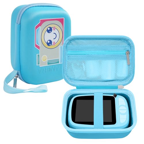 Misilmp Kinderkamera Tasche, Sofortbildkamera Schutzhülle Tragetasche mit Innentasche Kompatibel mit Uleway/GlobalCrown/Gofunly/Hiievpu Digital Kamera Fotopapier Zubehör Organizer Blau (nur Hülle) von Misilmp