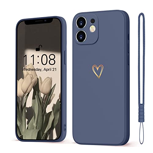 Mitetabo für Handyhülle iPhone 11,iPhone 11 Hülle Gold Liebesherz Mädchen Case Weich Silikon Slim Stoßfest Kratzfeste Süßes Gold Love Schutzhülle für iPhone 11 6.1" Grau von Mitetabo