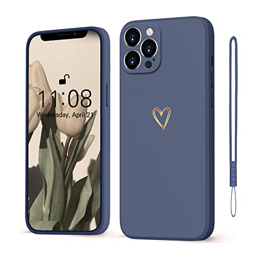 Mitetabo für iPhone 11 Pro Hülle Gold Liebesherz, Handyhülle iPhone 11 Pro Mädchen Case Weich Silikon Slim Stoßfest Kratzfeste Süßes Gold Love Schutzhülle für iPhone 11 Pro 5.8" Grau von Mitetabo