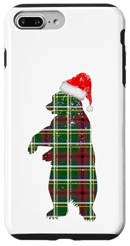 Hülle für iPhone 7 Plus/8 Plus Weihnachtspyjama, Motiv: Bär, Weihnachtsmannmütze von Mixed and Matching Christmas Pajamas