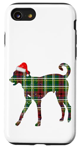 Hülle für iPhone SE (2020) / 7 / 8 Weihnachtspyjama, kariert, Weihnachtsmannmütze von Mixed and Matching Christmas Pajamas