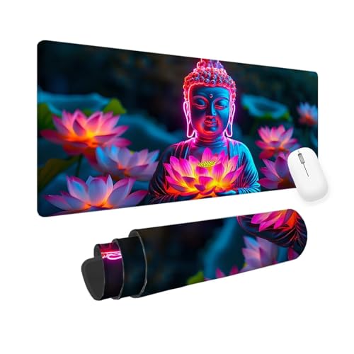 Mausepad Farbe,Mausepad XXL 700x400x3mm Gaming Mauspad Zen,Mouse Pad mit Vernähte Kanten,Rutschfester Mousepad mit Einer speziellen Oberfläche verbessert Geschwindigkeit und Präzision,Geschenke yv-98 von Mixmblon