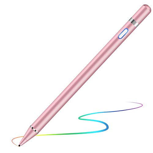 Mixoo Stylus Pen, kapazitiver 1,5 mm feiner wiederaufladbarer Digitalstift Kompatibel mit iPhone/iPad/iPad Pro/Samsung Android/ios und Allen Anderen Touchscreen-Geräten (Kein Palm Reject) (Roségold) von Mixoo