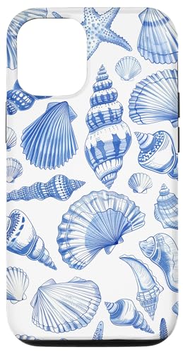 Hülle für iPhone 14 Ozeanische blaue Muschel und Seestern von Miyu Case Wave