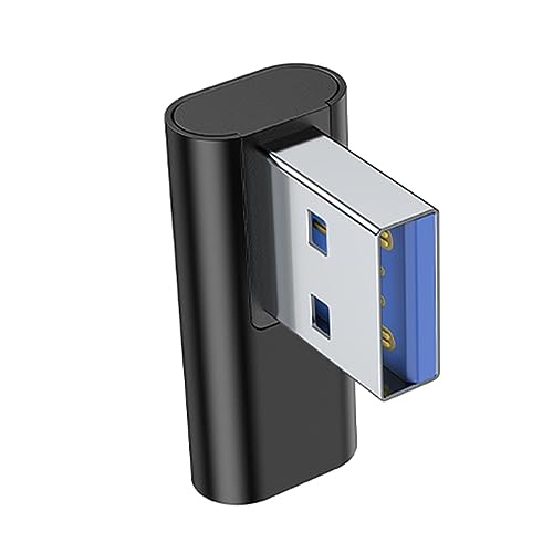 USB 3.0 auf Typ-C Adapter, Aluminiumlegierung, Stecker auf Buchse, Konverter für Kopfhörer, Datenkabel, USB-Lüfter, Maus, rechtwinklig, USB 3.0 auf Typ-C Konverter-Adapter von Mjaie