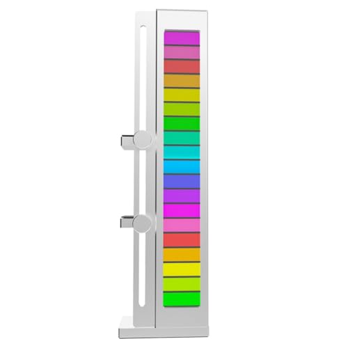 Mkcavne 5V 3Pin ARGB Sync Grafikkarten-Stützständer, Verstellbare Vertikale GPU-Halterung, Magnetische GPU-Stützhalterung, Silberfarben von Mkcavne