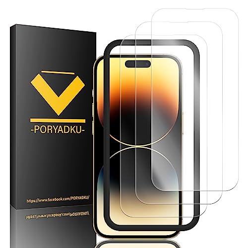 Mkeke 3 Pack Panzerglas für iPhone 14 Pro Schutzfolie, Einfache Installation, Anti-Kratzen, Hüllenfreundlich, HD Klar, Displayschutzfolie Panzerglas für iPhone 14 Pro von Mkeke