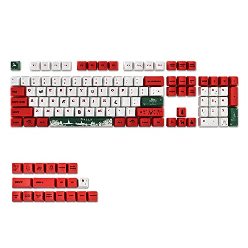 Keycaps Weihnachtstastenkappen, Farbsublimation, personalisierbar, OEM-Tastenkappe für mechanische Tastatur-MX-Schalter von Mllepjdh