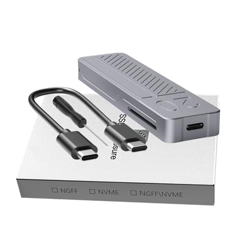 TypC USB3.2 20 Gbit/s Geschwindigkeit SSD Gehäuse M.2 NVMe SSD Fall Aluminium Legierung Box Für Laptop Aluminium Material von Mllepjdh