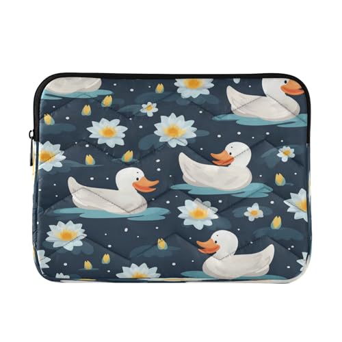 Go Swimming Duck Laptop-Hülle, 33-35,6 cm, Notebook-Tasche, Schutz, Computer-Tragetasche von Mnsruu