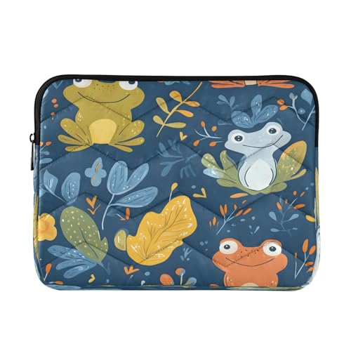 Laptoptasche Frosch im Teich 33-35,6 cm (13 - 14 Zoll), tragbare Tasche, Schutz, Computer-Tragetasche von Mnsruu