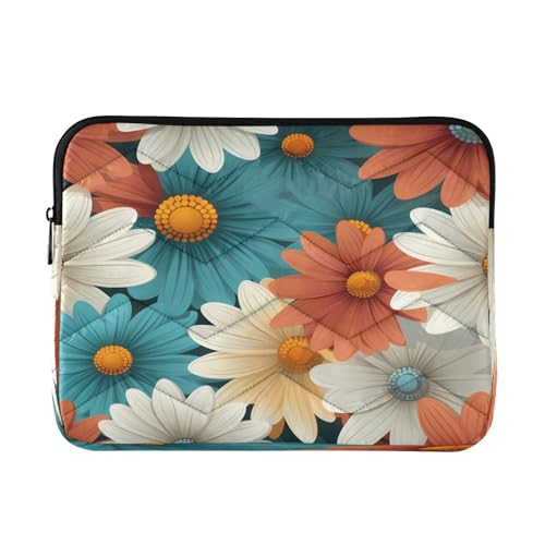 Laptoptasche mit bunten Blumen, 33 - 35,6 cm (13 - 14 Zoll), tragbare Tasche, Schutz, Computer-Tragetasche von Mnsruu