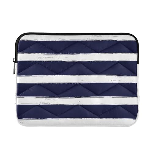 Mnsruu Laptophülle, wasserdicht, für 33-40,6 cm (13 - 16 Zoll) Notebooks, Computer, Tablet, Reißverschluss, Aktentasche, Tragetasche, Tasche, Marineblau von Mnsruu